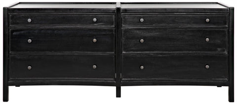 Traditional Painted Double Dresser with Knob Handles