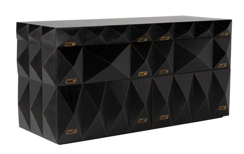 Allegra Art Deco Double Dresser with Geometric Pattern