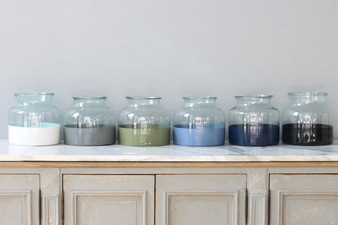 Decorating Essentials Contemporary Painted Round Flower Vase