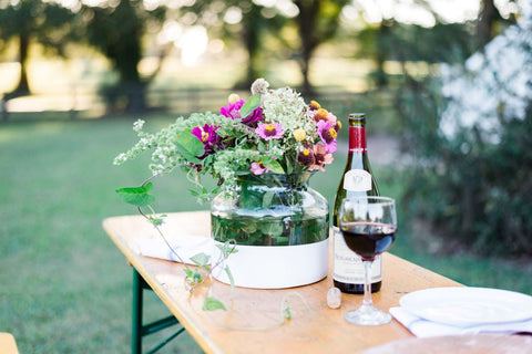 Decorating Essentials Contemporary Painted Cylinder Flower Vase