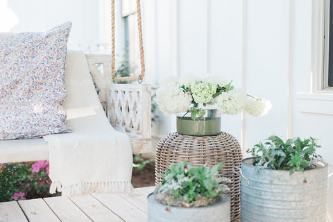 Decorating Essentials Contemporary Glossy Cylinder Flower Vase