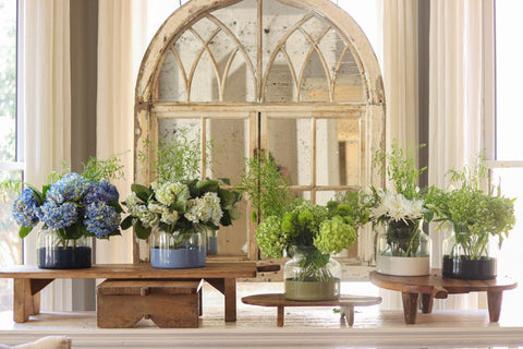 Decorating Essentials Contemporary Bowl Vase in Glossy Glass