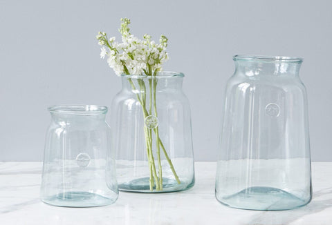 Organic Decorative Glass Storage Jar for Kitchen