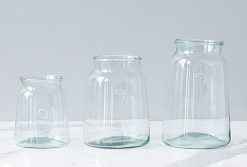 Organic Decorative Glass Storage Jar for Kitchen