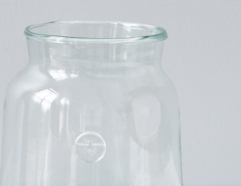 Organic Decorative Glass Storage Jar for Kitchen
