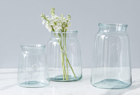 Organic Decorative Glass Storage Jar for Kitchen