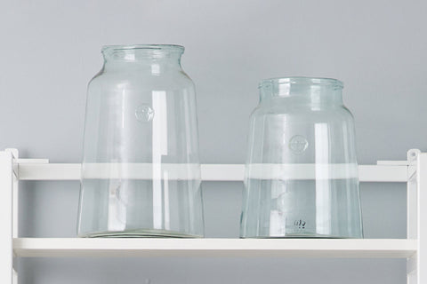 Organic Decorative Glass Storage Jar for Kitchen