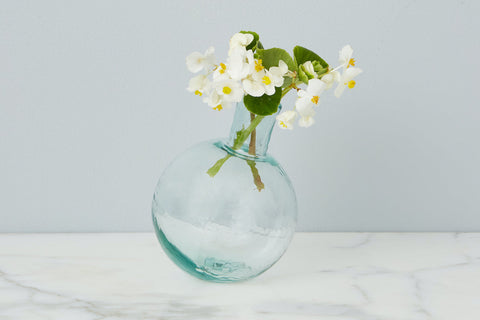Decorating Essentials Handcrafted Glass Bud Vase in Clear