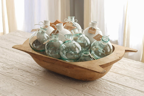 Decorating Essentials Handcrafted Glass Bud Vase in Clear