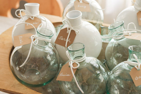 Decorating Essentials Handcrafted Glass Bud Vase in Clear