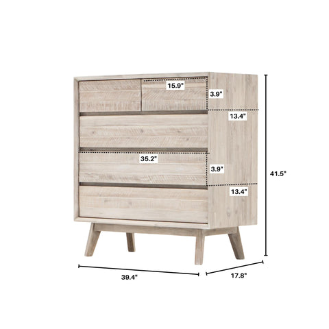 Gia Scandinavian Standard Chest with Inset Handles