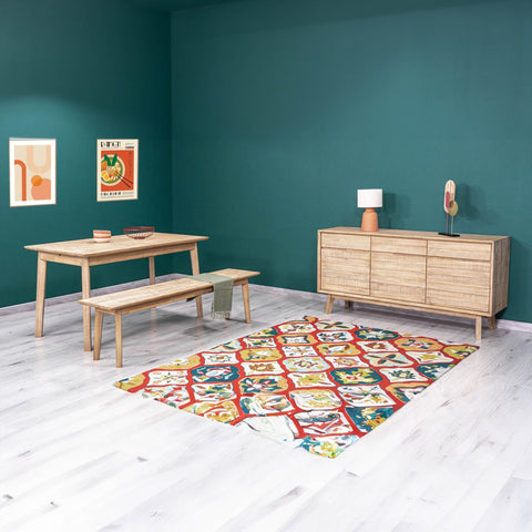 Timeless Minimalist Scandinavian Acacia Dining Bench