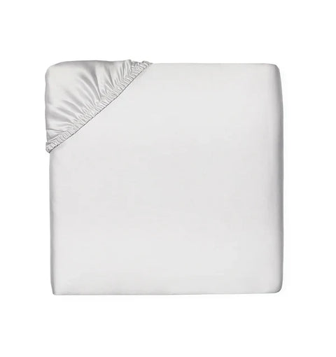 Minimalist Egyptian Cotton Sateen Fitted Sheet with Hemstitching