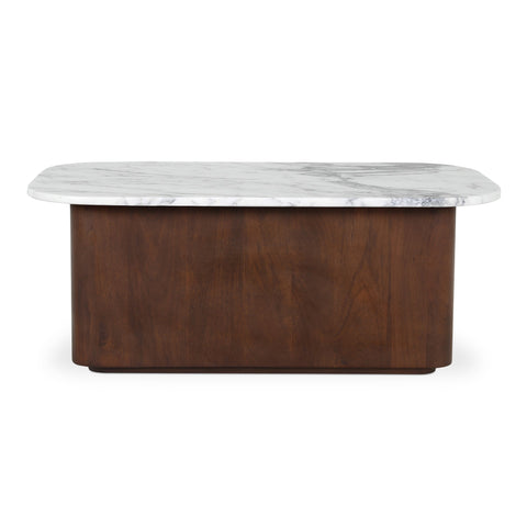 Dash Timeless Minimalist Modern Two-tone Curved Coffee Table