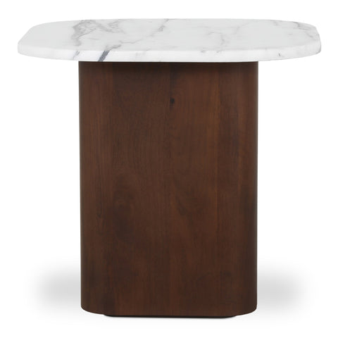 Dash Timeless Minimalist Curved Marble Center Table