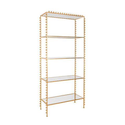 Modern Etagere Bookshelf in Gold for Contemporary Spaces
