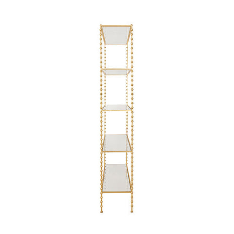 Modern Etagere Bookshelf in Gold for Contemporary Spaces