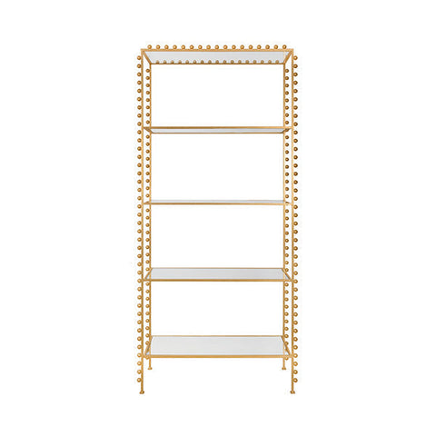 Modern Etagere Bookshelf in Gold for Contemporary Spaces
