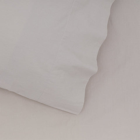 ESSENTIAL PERCALE PILLOWCASES - LIGHT GREY