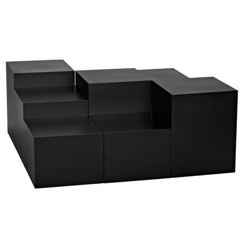 Noir Stein Timeless Minimalist Modern Freeform Coffee Table - 48 W