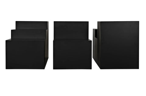 Noir Stein Timeless Minimalist Modern Freeform Coffee Table - 48 W