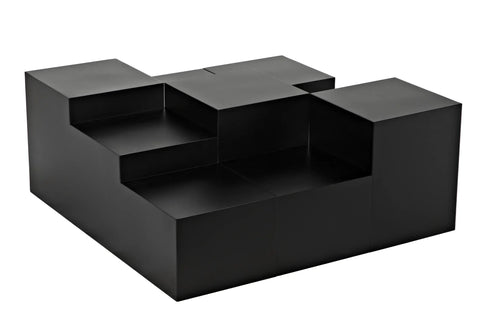 Noir Stein Timeless Minimalist Modern Freeform Coffee Table - 48 W