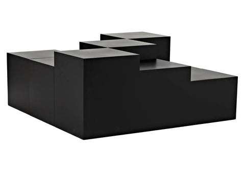 Noir Stein Timeless Minimalist Modern Freeform Coffee Table - 48 W