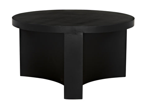 Noir Steward Industrial Creative Round Drum Coffee Table - 36 W