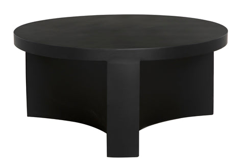 Noir Steward Industrial Creative Round Drum Coffee Table - 36 W