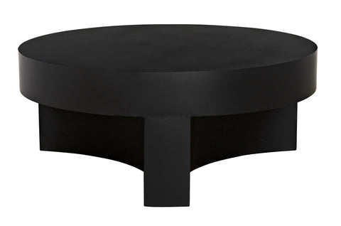 Noir Steward Industrial Creative Drum Coffee Table - 36 W