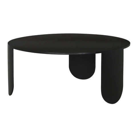 Noir Timeless Minimalist Round Metal Coffee Table Modern