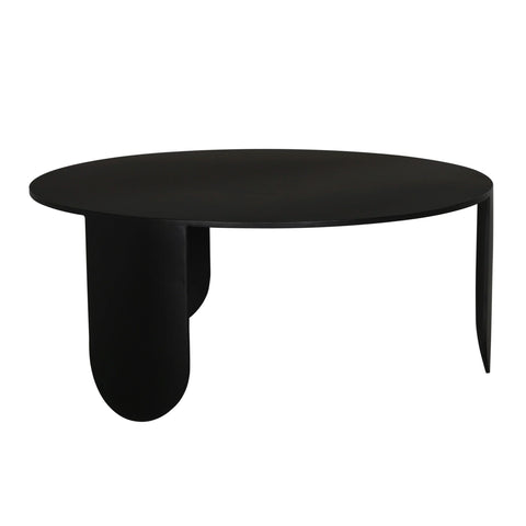 Noir Timeless Minimalist Round Metal Coffee Table Modern