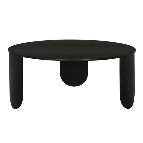 Noir Timeless Minimalist Round Metal Coffee Table Modern