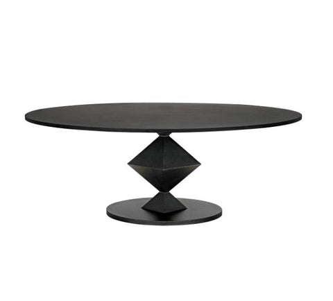 Katana Tulip Artisan Crafted Oval Dining Table