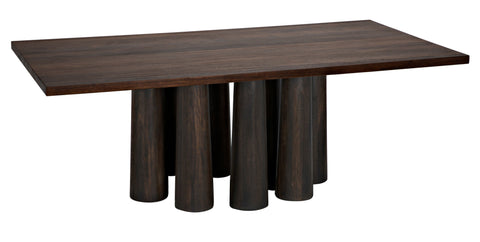 Contemporary Refectory Dining Table with Drum Base