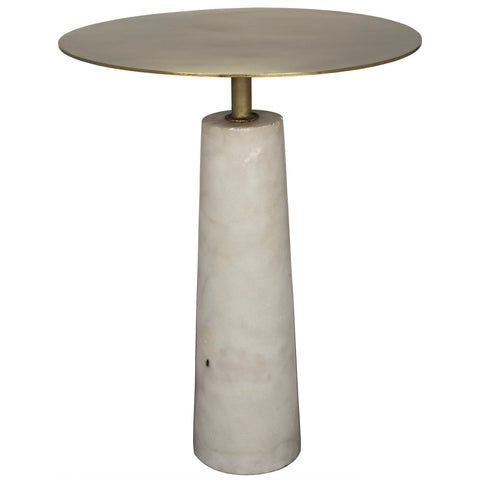 Contemporary Round Marble Drum Center Table