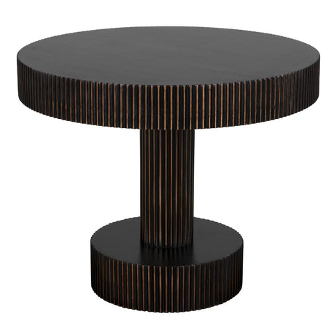 Artful Traditionalist Modern Fluted Drum Center Table