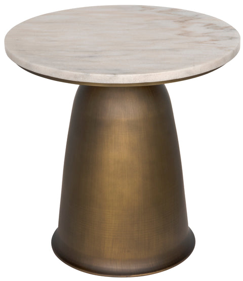 Noir Aiden Modern Curved Drum Center Table