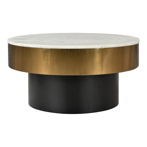 Dado Art Deco Marble Drum Coffee Table
