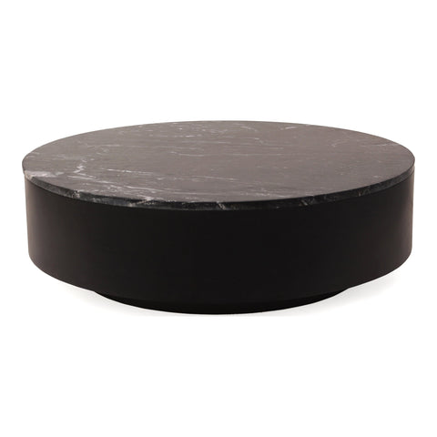Ritual Timeless Minimalist Round Marble Drum Coffee Table