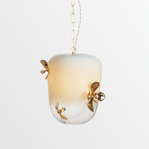 Gia Modern Pendant Light with Polished Brass Finish