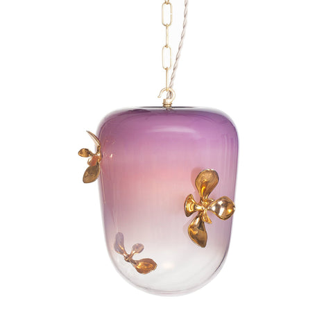 Gia Modern Pendant Light with Polished Brass Finish