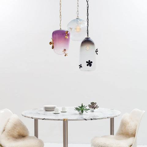 Gia Modern Pendant Light with Polished Brass Finish