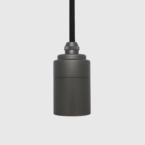 Ambient Minimalist Pendant Light in Graphite Cylinder Design