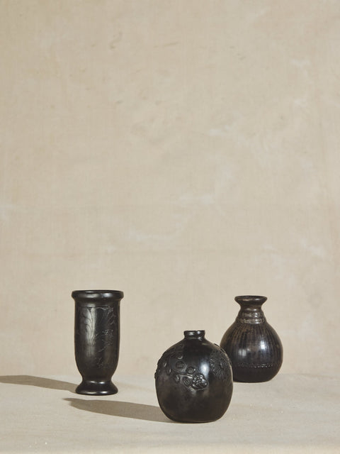 Black Clay Vase