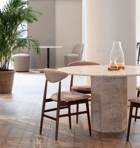 Timeless Minimalist Tulip Stone Dining Table Modern Round