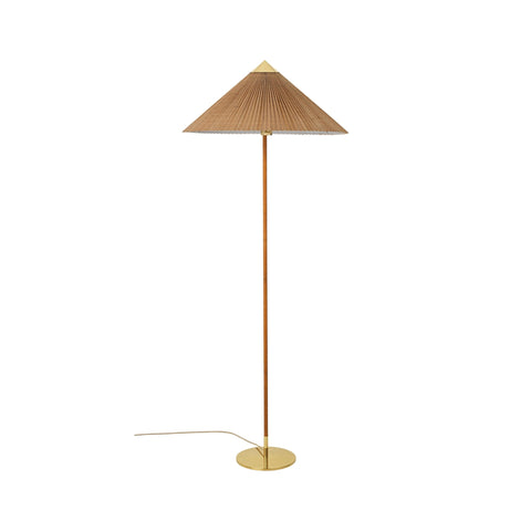 Ambient Minimalist Stick Floor Lamp with Pleated Shade