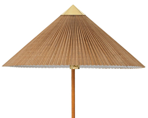 Ambient Minimalist Stick Floor Lamp with Pleated Shade