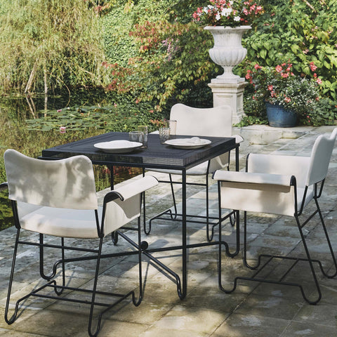 Outdoor Living & Garden Bohemian Dining Armchair with Splayed Legs