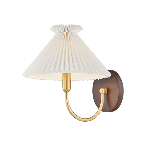 Acacia Accent Contemporary Pleated Shade Sconce Wall Light